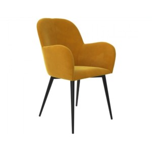 Fitz Upholstered Furniture Mustard Velvet Accent Chair Fitz Upholstered Furniture Mustard Velvet Accent Chair