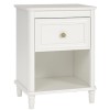 Piper Wooden Furniture Cream Nightstand With Drawer