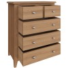 Exeter Light Oak Furniture 2 over 3 Chest of Drawers