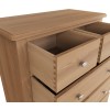 Exeter Light Oak Furniture 2 over 3 Chest of Drawers