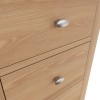 Exeter Light Oak Furniture 5 Drawer Narrow Chest