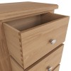 Exeter Light Oak Furniture 5 Drawer Narrow Chest