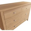 Exeter Light Oak Furniture 6 Drawer Wide Chest