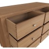 Exeter Light Oak Furniture 6 Drawer Wide Chest