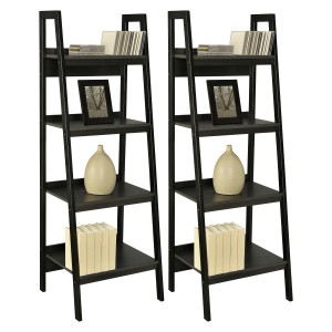 Lawrence Wooden Furniture 4 Shelf Ladder Bookcase Bundle Lawrence Wooden Furniture 4 Shelf Ladder Bookcase Bundle