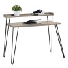 Haven Wooden Furniture Distressed Grey Oak Retro Computer Desk With Riser