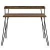 Haven Wooden Furniture Walnut Retro Computer Desk With Riser