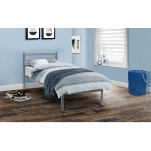 Julian Bowen Metal Furniture Alpen Silver 5ft Kingsize Bed Julian Bowen Metal Furniture Alpen Silver 5ft Kingsize Bed