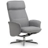 Julian Bowen Furniture Aria Grey Linen Recliner and Stool Set