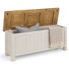 Julian Bowen Reclaimed Pine Furniture Aspen Grey Storage Bench