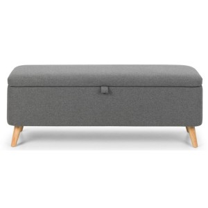Julian Bowen Astrid Furniture Mid Grey Linen Blanket Box Julian Bowen Astrid Furniture Mid Grey Linen Blanket Box