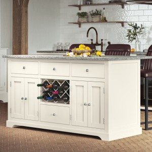 Baumhaus Furniture Cream Kitchen Island With Grey Granite Worktop Baumhaus Furniture Cream Kitchen Island With Grey Granite Worktop CKI01D-G