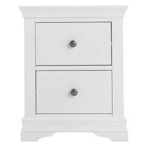 Maison White Painted Furniture Large Bedside Cabinet Maison White Painted Furniture Large Bedside Cabinet MAI-LBSC-W