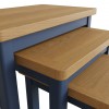 Wittenham Blue Painted Furniture Nest of 3 Tables