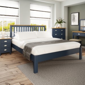 Wittenham Painted Furniture Blue Painted 5'0 King Size Bed Wittenham Painted Furniture Blue Painted 5'0 King Size Bed