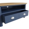 Wittenham Blue Painted Furniture Corner TV Unit