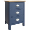 Wittenham Blue Painted Furniture 3 Drawer Bedside Cabinet