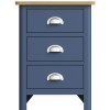 Wittenham Blue Painted Furniture 3 Drawer Bedside Cabinet