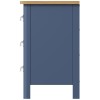 Wittenham Blue Painted Furniture 3 Drawer Bedside Cabinet