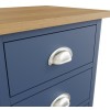 Wittenham Blue Painted Furniture 3 Drawer Bedside Cabinet