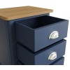 Wittenham Blue Painted Furniture 3 Drawer Bedside Cabinet