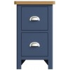 Wittenham Blue Painted Furniture Small Bedside Cabinet