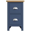 Wittenham Blue Painted Furniture Small Bedside Cabinet