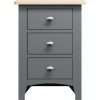 Galaxy Grey Painted Furniture 3 Drawer Bedside Cabinet GP-LBSC-G