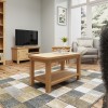 Buxton Rustic Oak Furniture Small Coffee Table