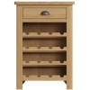 Buxton Rustic Oak Furniture Wine Cabinet