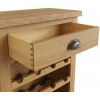 Buxton Rustic Oak Furniture Wine Cabinet