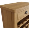 Buxton Rustic Oak Furniture Wine Cabinet