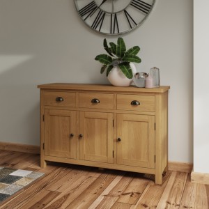 Buxton Rustic Oak Furniture 3 Door Sideboard Buxton Rustic Oak Furniture 3 Door Sideboard