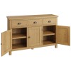 Buxton Rustic Oak Furniture 3 Door Sideboard