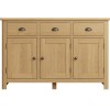 Buxton Rustic Oak Furniture 3 Door Sideboard