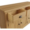 Buxton Rustic Oak Furniture 3 Door Sideboard