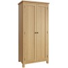 Buxton Rustic Oak Furniture 2 Door Full Hanging Wardrobe