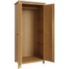 Buxton Rustic Oak Furniture 2 Door Full Hanging Wardrobe