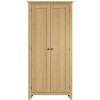 Buxton Rustic Oak Furniture 2 Door Full Hanging Wardrobe