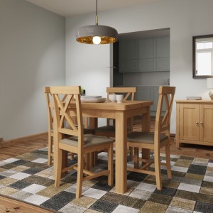 Buxton Rustic Oak Furniture Flip Top Dining Table Buxton Rustic Oak Furniture Flip Top Dining Table