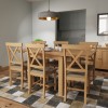 Buxton Rustic Oak Furniture Flip Top Dining Table