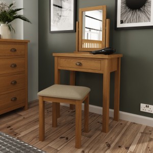Buxton Rustic Oak Furniture Dressing Table Stool Buxton Rustic Oak Furniture Dressing Table Stool