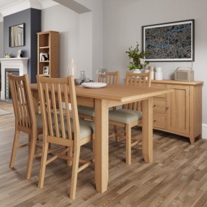 Exeter Light Oak Furniture 1.6m Extending Dining Table Exeter Light Oak Furniture 1.6m Extending Dining Table