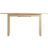 Exeter Light Oak Furniture 1.6m Extending Dining Table