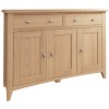 Exeter Light Oak Furniture 3 Door Sideboard