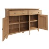 Exeter Light Oak Furniture 3 Door Sideboard