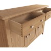 Exeter Light Oak Furniture 3 Door Sideboard