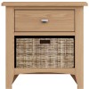 Exeter Light Oak Furniture 1 Drawer 1 Basket Cabinet