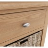 Exeter Light Oak Furniture 1 Drawer 1 Basket Cabinet