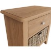 Exeter Light Oak Furniture 1 Drawer 1 Basket Cabinet